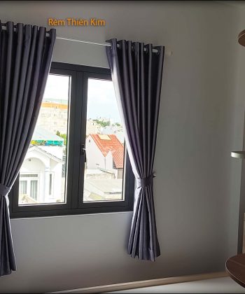 Alternative view of Rèm Cửa Chung Cư Xã Long Thành 250723 (Đồng Nai) | Rèm cửa 2 lớp Vải Gấm Hoa Văn Nổi, Voan Trắng Âm Trần | Rèm Cửa Long Thành