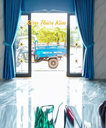 Alternative view of Rèm Cửa Biệt Thự Xã Bình An 250723 (Đồng Nai) | Rèm Vải Gấm Hoa Văn Nổi Cao Cấp
