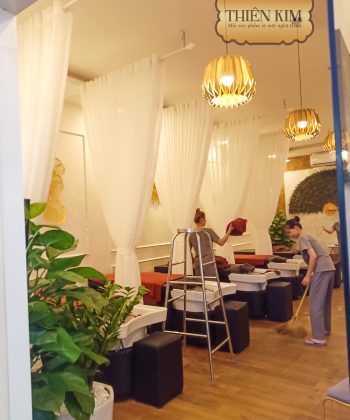 Rèm Cửa Spa Long Thành 250724: Rèm Vải Gấm & Voan Trắng Cao Cấp | Rèm Cửa Long Thành