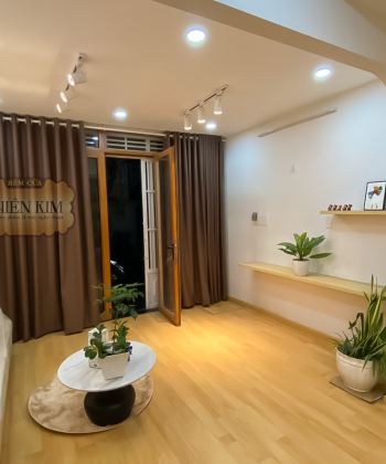 Rèm vải 1 màu hoa văn nổi ở Long Thành