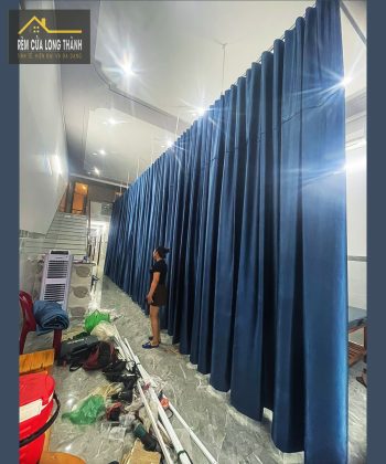 Rèm Cửa Spa Xã Bình An (Long Thành, Đồng Nai)240519 | Voan Trắng Họa Tiết Mưa Rơi & Vải Xanh Hoa Văn Nổi | Sang Trọng & Thư Giãn 53 REM SPA 08