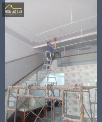 Rèm Cửa Spa Xã Bình An (Long Thành, Đồng Nai)240519 | Voan Trắng Họa Tiết Mưa Rơi & Vải Xanh Hoa Văn Nổi | Sang Trọng & Thư Giãn 48 REM SPA 13