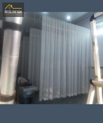 Rèm Cửa Spa Xã Bình An (Long Thành, Đồng Nai)240519 | Voan Trắng Họa Tiết Mưa Rơi & Vải Xanh Hoa Văn Nổi | Sang Trọng & Thư Giãn 44 REM SPA 17