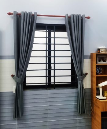 Rèm Cửa Giá Rẻ Nhà Riêng Lẻ Xã Phước Thái 240922 (Long Thành, Đồng Nai) | Rèm Vải Trơn Màu Xám 100% Polyester | Chống Nắng UV, Hiện Đại & Tiết Kiệm | Rèm Cửa Long Thành 12 rem cua long thanh