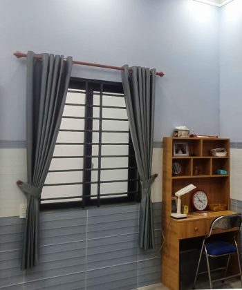 Rèm Cửa Giá Rẻ Nhà Riêng Lẻ Xã Phước Thái 240922 (Long Thành, Đồng Nai) | Rèm Vải Trơn Màu Xám 100% Polyester | Chống Nắng UV, Hiện Đại & Tiết Kiệm | Rèm Cửa Long Thành 11 rem cua long thanh