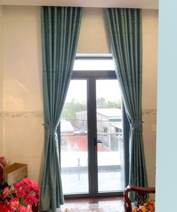 Rèm Cửa Nhơn Trạch 251119 - Vải Gấm Thêu 3 Lớp Cản Sáng 98% 12 rem cua ra vao ban cong phong khach