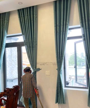 Rèm Cửa Nhơn Trạch 251119 - Vải Gấm Thêu 3 Lớp Cản Sáng 98% 11 rem cua ra vao ban cong va rem cua so phong khach 2