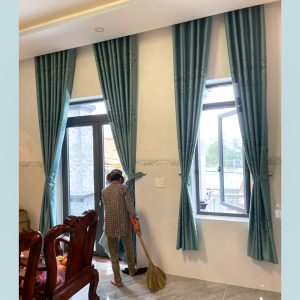 Rèm Cửa Nhơn Trạch 251119 - Vải Gấm Thêu 3 Lớp Cản Sáng 98%
