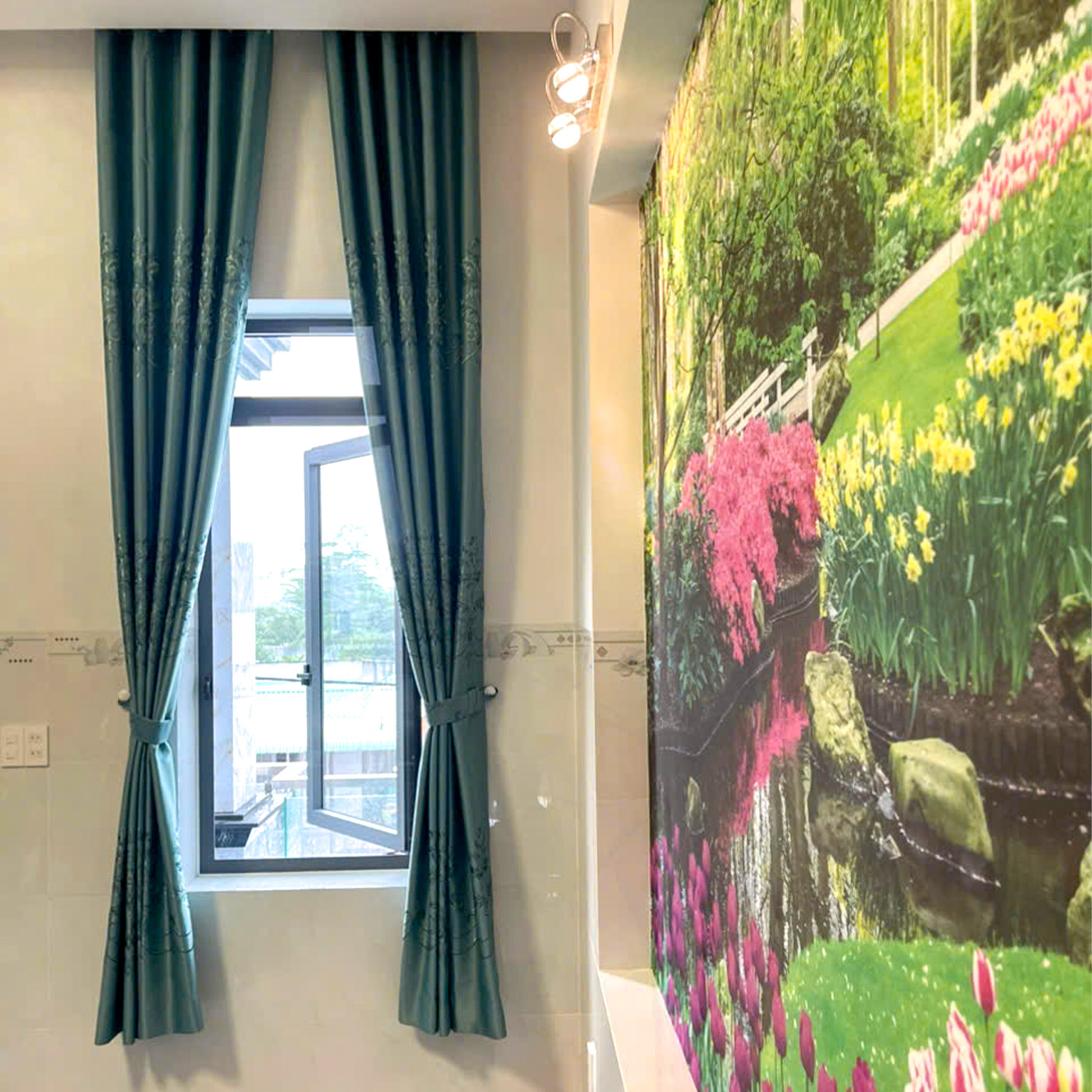 Rèm Cửa Nhơn Trạch 251119 - Vải Gấm Thêu 3 Lớp Cản Sáng 98% 4 Rèm Cửa Nhơn Trạch 251119 - Vải Gấm Thêu 3 Lớp Cản Sáng 98% - Ảnh 2