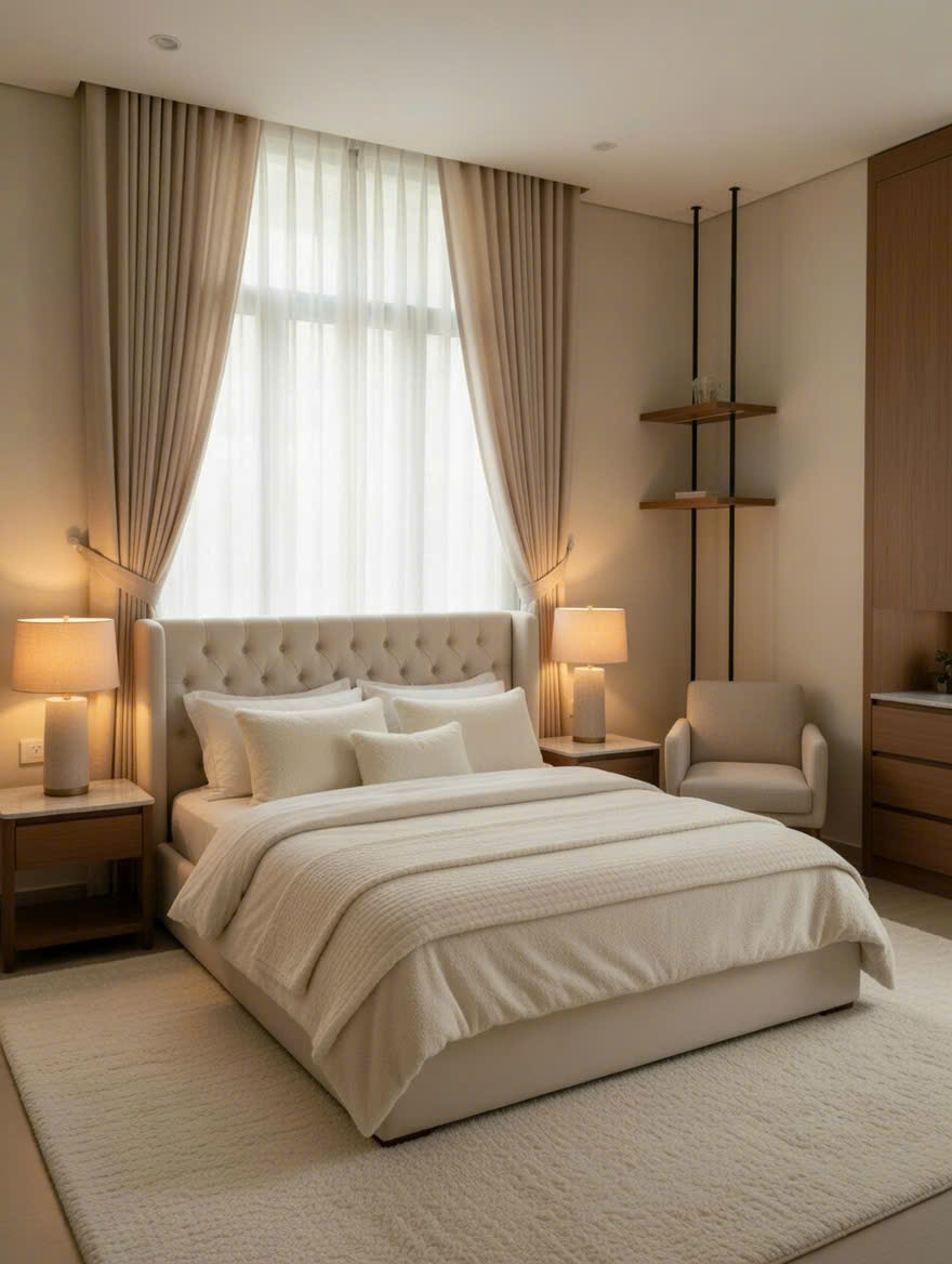 Rèm Cửa Long Thành 250329 - Chuyên Rèm Cuốn & Rèm Vải Màu Be Sang Trọng 17 rèm cửa Long Thành Nhơn Trạch Đồng Nai