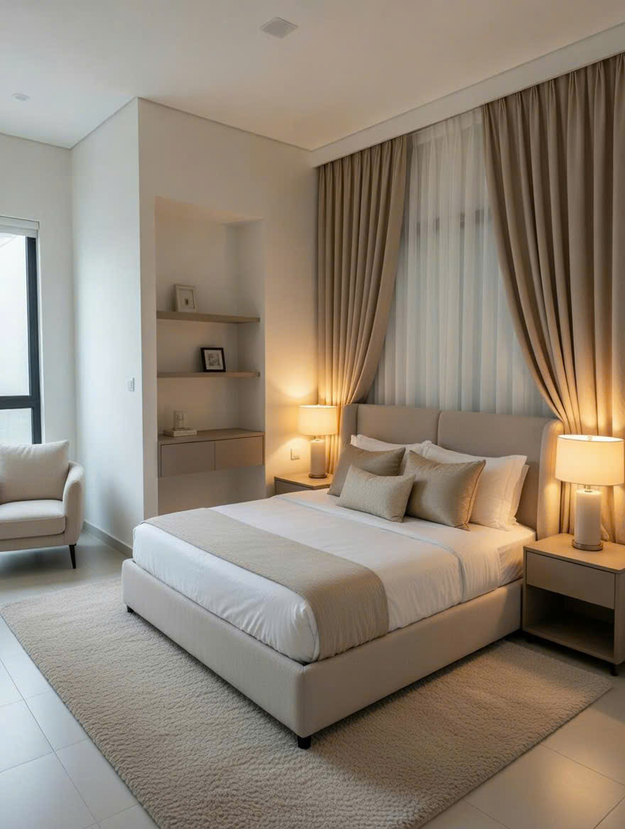 Rèm Cửa Long Thành 250329 - Chuyên Rèm Cuốn & Rèm Vải Màu Be Sang Trọng 10 rèm cửa Long Thành Nhơn Trạch Đồng Nai