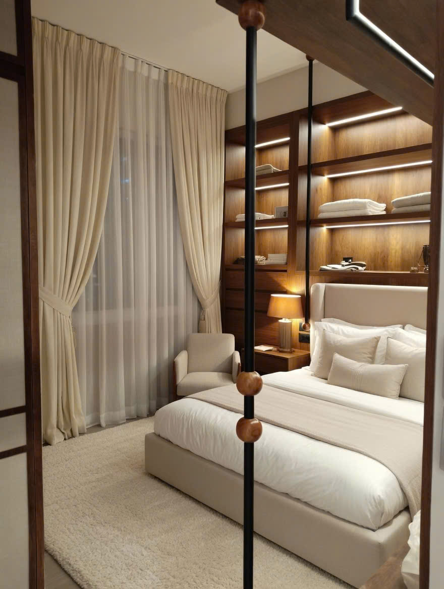 Rèm Cửa Long Thành 250329 - Chuyên Rèm Cuốn & Rèm Vải Màu Be Sang Trọng 6 rèm cửa Long Thành Nhơn Trạch Đồng Nai