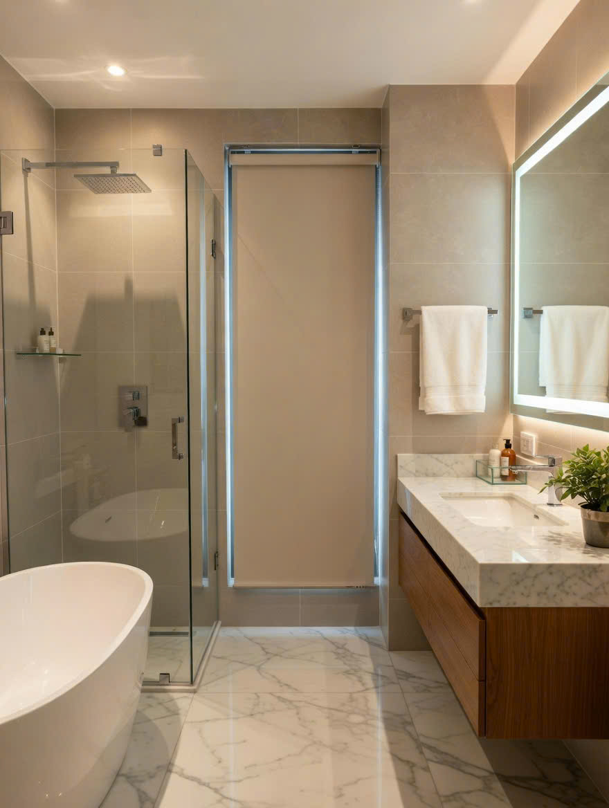 Rèm Cửa Long Thành 250329 - Chuyên Rèm Cuốn & Rèm Vải Màu Be Sang Trọng 4 rèm cửa Long Thành Nhơn Trạch Đồng Nai