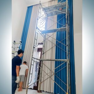 Thi Công Rèm Cửa Thông Tầng Phòng Khách Tại Nhơn Trạch Long Thành | Rèm Cửa ở Long Thành