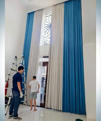 Thi Công Rèm Cửa Thông Tầng Phòng Khách Tại Nhơn Trạch Long Thành | Rèm Cửa ở Long Thành 19 Rem cua thong tang phong khach 7