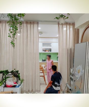Lắp Đặt Rèm Cửa Long Thành Nhơn Trạch – Rèm Spa Vải Voan Linen May Xếp Ly