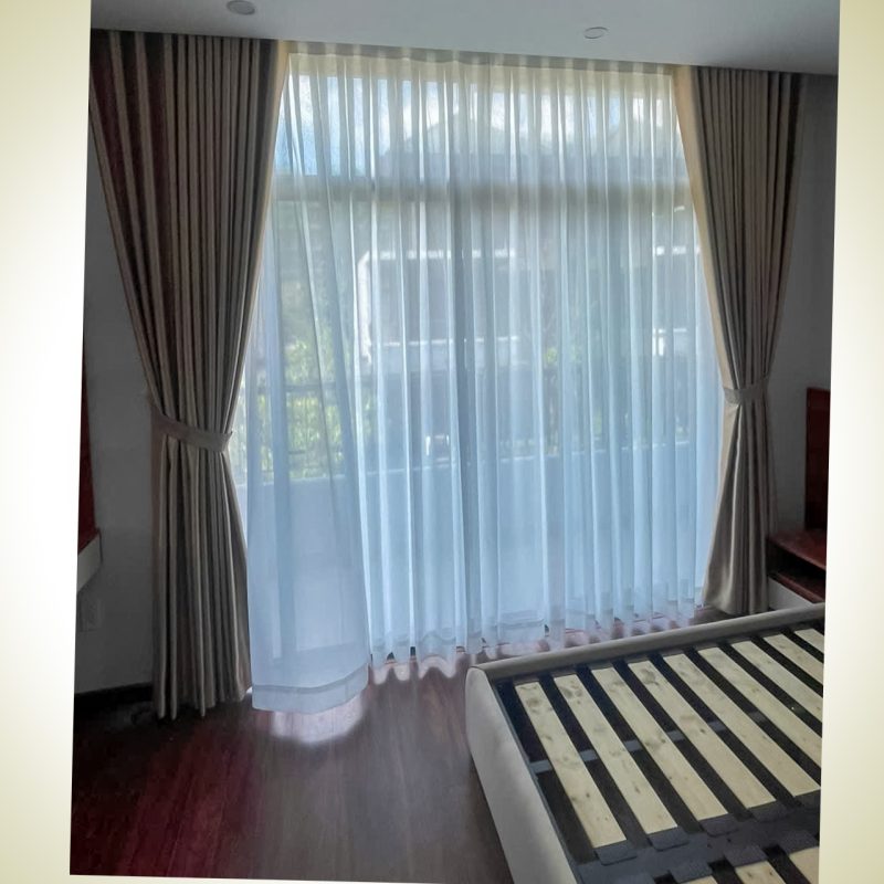 Rèm cửa 2 lớp phòng ngủ Lắp Đặt Rèm Cửa Long Thành