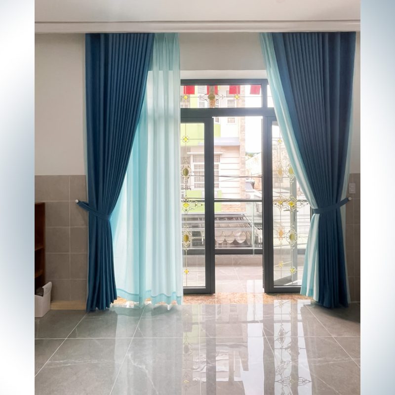 Rèm cửa 2 lớp phóng khách Rèm cửa 2 lớp đẹp giá rẻ ở Long Thành Nhơn Trạch Đồng Nai