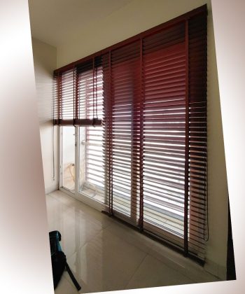 Alternative view of Lắp Đặt Rèm Sáo Gỗ Xã Bình An Long Thành Đồng Nai | Bản 5cm Hệ Luxury 1 Dây