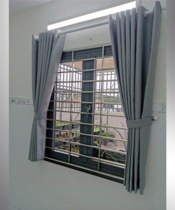 Thi Công Rèm Cửa Xã Long Thành Đồng Nai | Rèm Vải Xám 3 Lớp Cao Cấp 11 rem vai rem cua so phong ngu 2