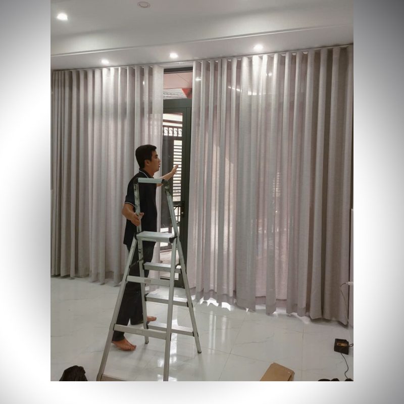 Lắp Đặt Rèm Vải Voan Linen Xã Long Phước