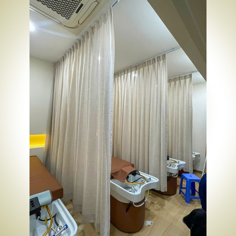 Rèm Voan Linen ngăn giường Spa Rèm Spa Long Thành Nhơn Trạch