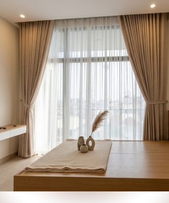 Lắp Đặt Rèm Cửa Phòng Ngủ Xã Long An Long Thành Đồng Nai | Rèm Cửa Long Thành 9 rem cua 2 lop rem voan linen va voan hoa tiet 2
