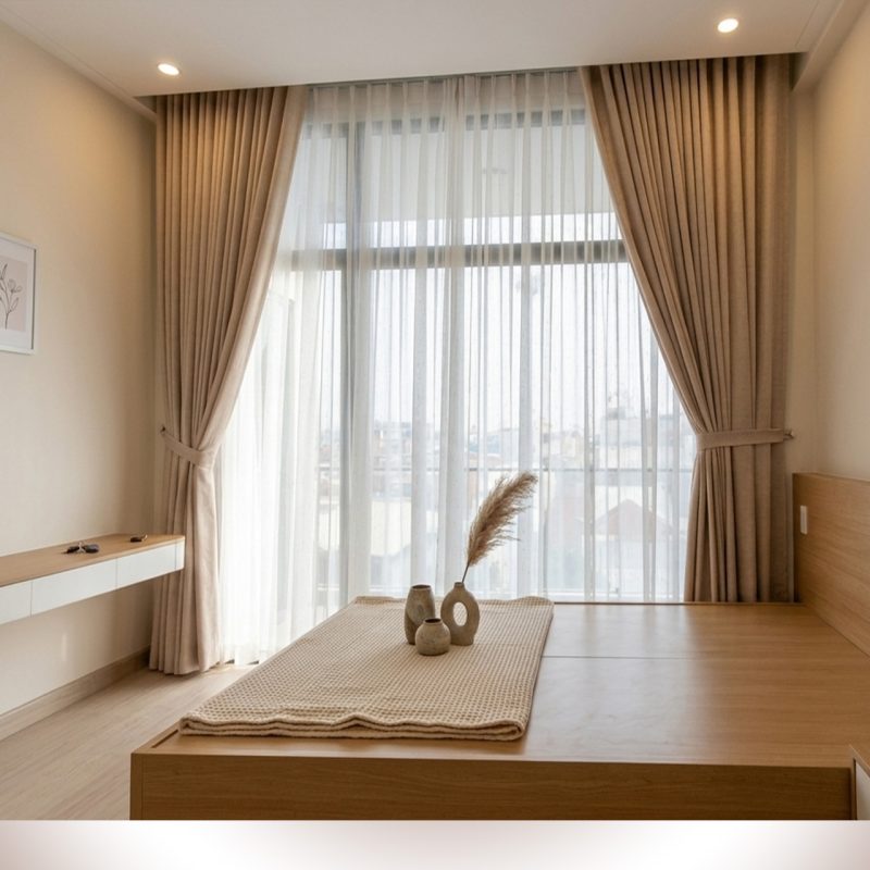 rèm cửa 2 lớp phòng ngủ Lắp Đặt Rèm Cửa Phòng Ngủ Xã Long An Long Thành