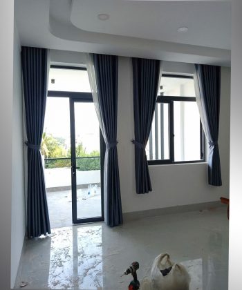 Lắp Đặt Rèm Cửa Xã Long Phước Long Thành - Rèm Vải 2 Lớp & Rèm Cầu Vồng Cao Cấp | Rèm Cửa Long Thành | Rèm Cửa Nhơn Trạch 16 rem cua vai 2 lop phong ngu tren lau